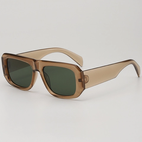 Mode Rechteckige Sonnenbrille UV400 Schutz PC Rahmen AC Linse Retro Dicke Rahmen Sonnenbrille Für Damen Herren Street Style Reisen