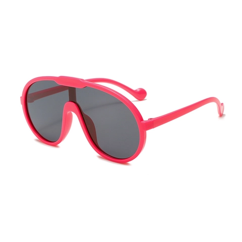 Lunettes De Soleil Intégrées Pour Enfants Monture PC Protection UV400 Lunettes Bouclier Mode Pour Garçons Filles Style Rétro