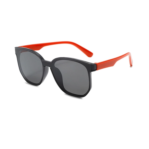 Gafas De Sol Cuadradas Para Niños Protección UV400 Bloque De Color Montura PC Niños Niñas Estilo Callejero