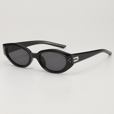 Vintage Cat Eye Zonnebril Voor Dames UV400 Bescherming Retro PC Frame Met Metalen Klinknagels Trendy Brillen