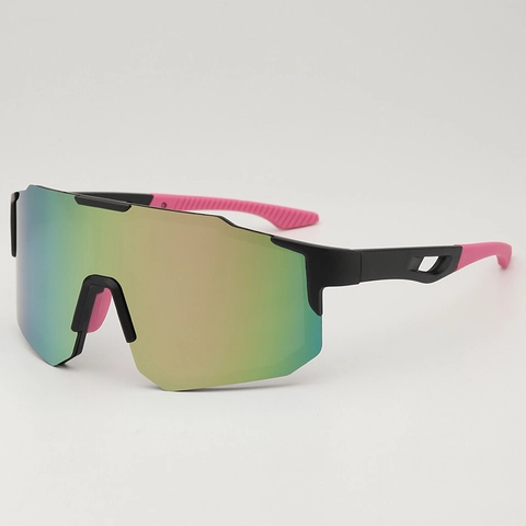 Occhiali Da Sole Sportivi Scudo Integrato Oversize Lente In PC Antivento Ciclismo Corsa All Aperto Unisex