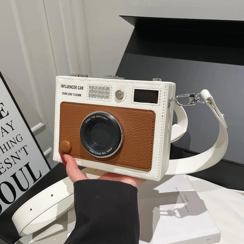 Creatieve Camera Vormige Crossbody Tas PU Leer Retro Box Schoudertas Voor Vrouwen Mode Kleine Vierkante Telefoontas