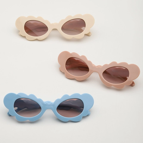Kinder Sonnenbrille Gewellter Rand UV400 Schutz PC Rahmen Wolkenform Süße Modische Outdoor Brillen Für Kleinkinder