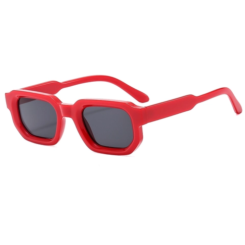 Quadratische Sonnenbrille Retro PC Dicker Rahmen Geometrisch Trendy UV400 Sonnenschutz Anti Blaulicht Brille Damen Herren