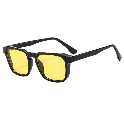 Retro Square Frame Sunglasses PC AC UV400 Protective Outdoor Travel Fashion Vintage Eyewear Unisex