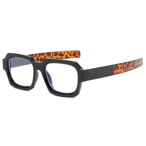 Montatura Per Occhiali Quadrati Donna Occhiali Anti Luce Blu Retro PC Cornice Spessa Moda Ottica Lenti Chiare