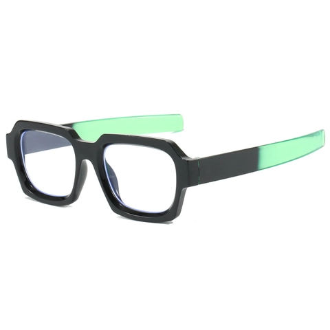 Montatura Per Occhiali Quadrati Donna Occhiali Anti Luce Blu Retro PC Cornice Spessa Moda Ottica Lenti Chiare