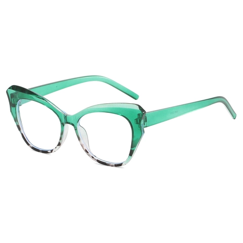Monture De Lunettes Cat Eye Mode Vintage Anti Lumière Bleue Cadre PC Lentille AC Dégradé Lunettes Décoratives