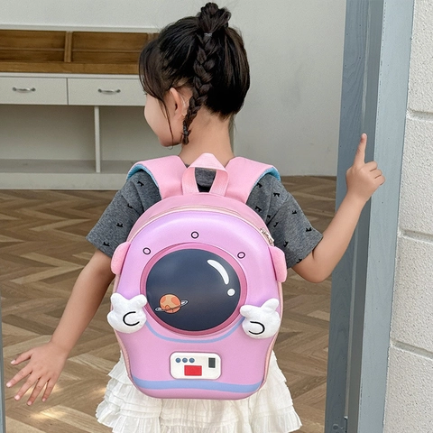 Kids Astronaut Backpack Space Capsule Glowing LED Lightweight EVA School Bag For Kindergarten Boys Girls