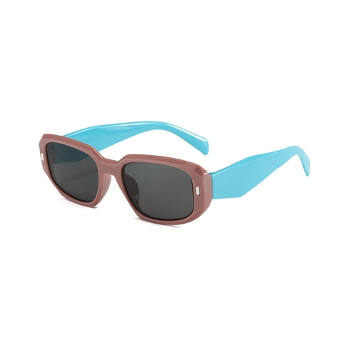 Kids Sunglasses UV Protection PC Frame AC Lens Rectangle Contrast Color Retro Style Rivet For Boys Girls Outdoor