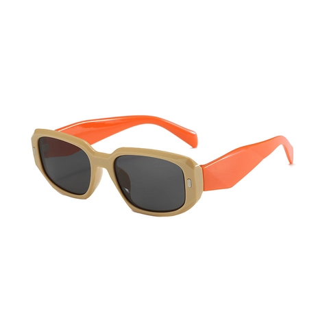 Kids Sunglasses UV Protection PC Frame AC Lens Rectangle Contrast Color Retro Style Rivet For Boys Girls Outdoor