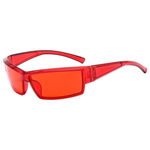 Futuristic Cyberpunk Sports Sunglasses PC Frame UV400 Protection Rectangular Wraparound Eyewear For Cycling Driving Unisex
