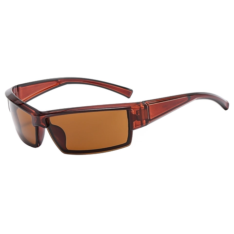Futuristic Cyberpunk Sports Sunglasses PC Frame UV400 Protection Rectangular Wraparound Eyewear For Cycling Driving Unisex