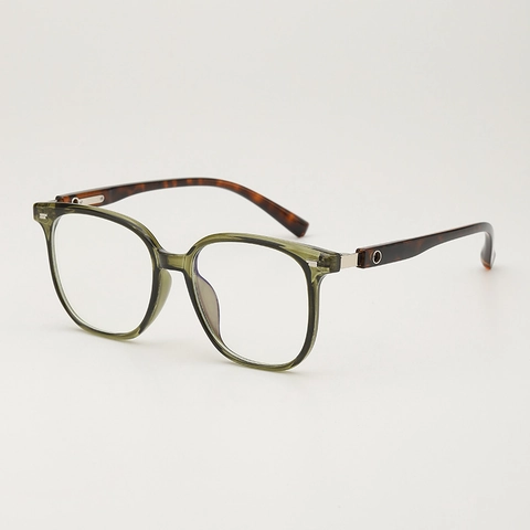 Montatura Per Occhiali Retro TR90 Grandi Occhiali Quadrati Con Asta In Venatura Del Legno Anti Luce Blu Unisex