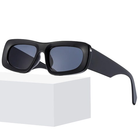 Rectangular Sunglasses Retro Y2K Vintage Wide Frame PC AC UV400 Protection Lightweight Unisex For Travel Party
