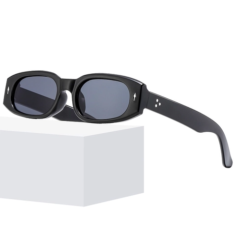 Gafas De Sol Rectangulares Retro Montura PC Lentes AC Protección UV400 Y2K Hip Hop Gafas De Moda Para Hombres Mujeres