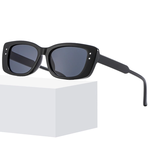 Lunettes De Soleil Rectangulaires Monture PC Verre AC Protection UV400 Mode Rétro Unisexe Extérieur