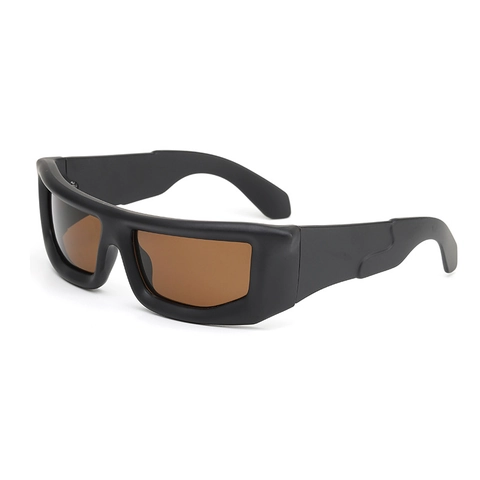 Occhiali Da Sole Punk Future Montatura Spessa UV400 Rettangolari Sporty Y2K Streetwear Per Uomo Donna