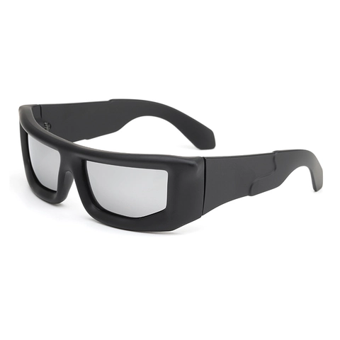 Occhiali Da Sole Punk Future Montatura Spessa UV400 Rettangolari Sporty Y2K Streetwear Per Uomo Donna