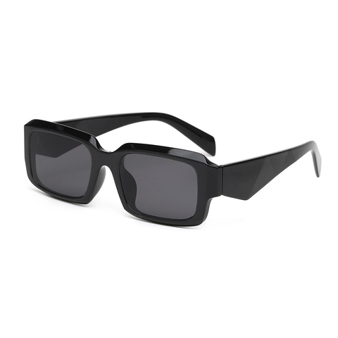 Retro Rechthoekige Zonnebril PC Montuur AC Lens UV400 Bescherming Hip Hop Street Style Unisex Coole Brillen