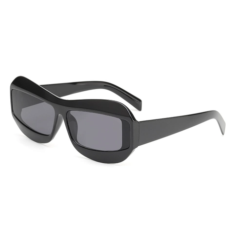 Lunettes De Soleil À Monture Épaisse PC Carré Rétro Protection UV400 Y2K Hip Hop Style Futur Mode Pour Femmes Hommes