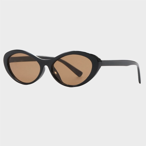 Occhiali Da Sole Cat Eye Retro Ovali Montatura Piccola Protezione UV400 Montatura PC Lente AC Vintage Donne Uomini