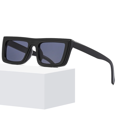 Retro Rectangle Sunglasses PC Frame UV400 Protection Oversized Thick Square Glasses Women Men Fashion Vintage Ins Style