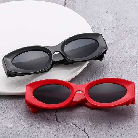 Occhiali Da Sole Retrò Ovali Cat Eye Da Donna Protezione UV400 Montatura In PC Decorazione In Metallo Moda Y2K