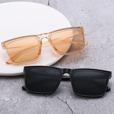 Oversized Square Sunglasses PC Frame AC Lens UV400 Protection Retro Streetwear Style Unisex Fashion Eyewear