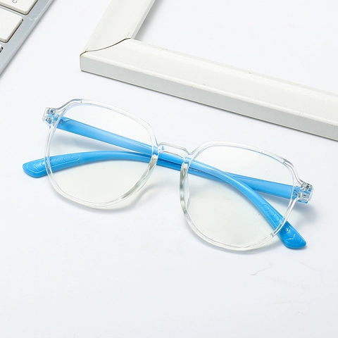 Lunettes Anti Lumière Bleue Enfants Monture Polygone Géométrique PC Protection Des Yeux Jeu Sur Ordinateur Pour Garçons Filles