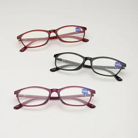 Occhiali Da Lettura Anti Luce Blu Visione HD Montura Intera Polycarbonate Eleganti Moda Per Uomini Donne Anziani