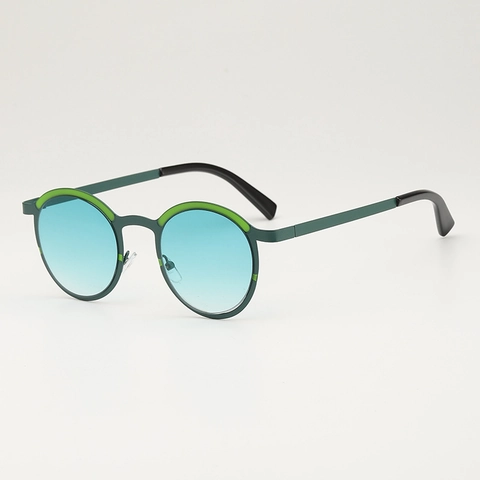 Retro Round Sunglasses Metal Frame PC Lenses UV400 Protection Vintage Fashion Outdoor Eyewear For Unisex Adults