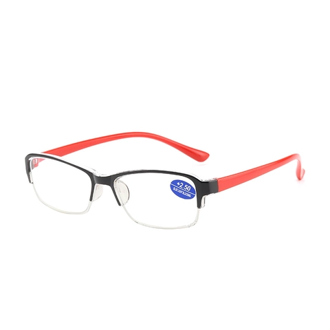 Business Half Frame Reading Glasses Blue Light Blocking Rectangular PC Frame Stylish Computer Eyeglasses For Seniors