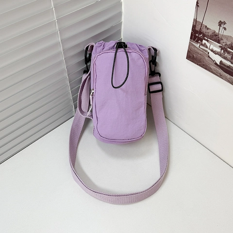 Borsa a Tracolla Leggera in Nylon da Donna Minimalista alla Moda Piccola Borsa per Cellulare Borsetta a Spalla Casual Quotidiana