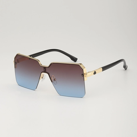 Oversized Square Sunglasses For Women Men Fashion Vintage Gradient PC Lens Metal Frame UV400 Protection Streetwear