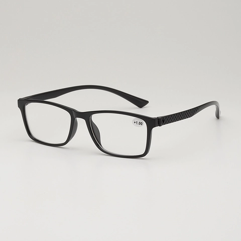 Anti Blue Light Reading Glasses Lightweight PC Rectangle Full Frame Non Metal High Definition Eyewear For Seniors Men Women