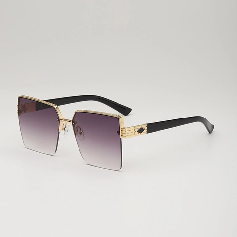 Oversized Square Sunglasses Metal Frame Vintage Retro UV400 Protection Gradient Lenses Fashion Streetwear Unisex Eyewear