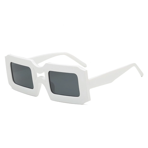 Occhiali Da Sole Quadrati Vintage Per Donna Uomo Montatura In PC Lenti AC Protezione UV400 Retrò