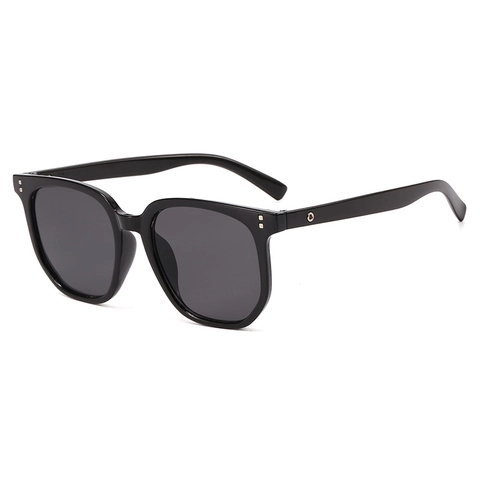 Retro Oversized Square Frame Sunglasses UV400 Protection PC AC Lens Rivet Fashion Eyewear For Men Women