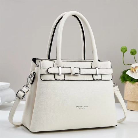 Elegante Dames Handtas Van PU Leer Met Lychee Patroon Grote Schoudertas Met Afneembare Riem Voor Dagelijks Gebruik