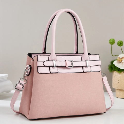 Borsa A Mano Retrò Da Donna Tote Pelle PU Tela Patchwork Borsa A Tracolla Pendolare Grande Capacità Con Tracolla Regolabile
