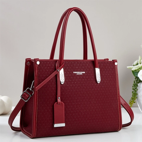Grand Sac Fourre-Tout Femme Cuir PU Texture Tissée Sac À Main Bandoulière Rétro Commute Poignée Supérieure Sangle Réglable
