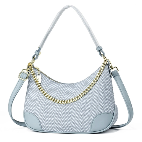 Borsa Hobo Vintage Da Donna Pelle PU Tessuto A Spina Di Pesce Borsa Sottobraccio Con Catena Dorata E Tracolla Regolabile Elegante Borsa A Spalla