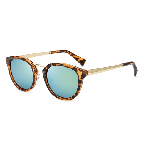 Retro Round Sunglasses Fashion Transparent Jelly Color UV400 PC Metal Frame Mirrored Lenses For Outdoor Driving