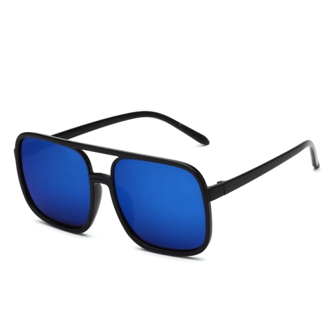 Retro Oversized Square Sunglasses Double Bridge PC Frame AC Lens UV400 Protection Vintage Eyewear For Men Women