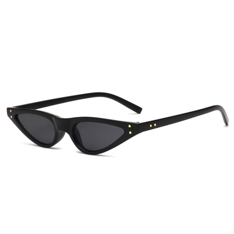Occhiali Da Sole Cat Eye Per Donna Retro Montatura PC Lente AC Protezione UV400 Borchie Metallo Moda Occhiali Cornice Stretta