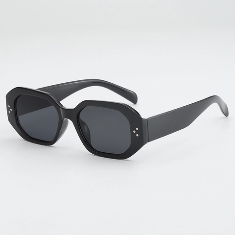 Polygon Sonnenbrille UV400 Schutz PC Rahmen Sechseck Niet Retro Street Fashion Brillen Für Herren Damen