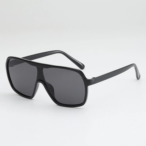 Oversized Shield Zonnebril Uit Eén Stuk AC-Lens PC-Frame UV400 Bescherming Voor Heren En Dames Outdoor Modetrend