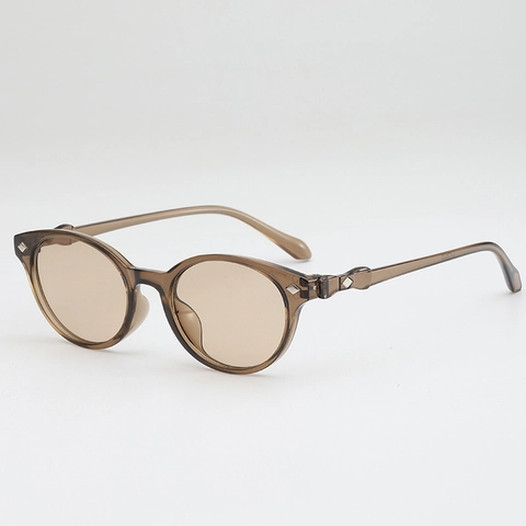 Retro Oval Sunglasses For Women Men PC Frame AC Lens UV400 Protection Anti Blue Light Glasses With Metal Diamond Rivets Personalized Hip Hop Eyewear