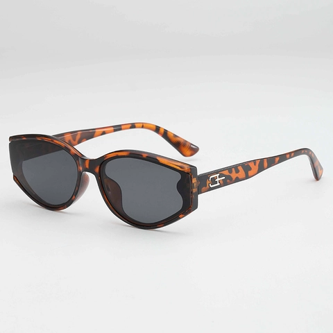 Occhiali Da Sole Cat Eye Montatura PC Lenti AC Protezione UV Decorazione Metallo Moda Retrò Montatura Piccola Unisex